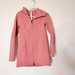 lululemon athletica Rose Pink Hooded Trench Coat